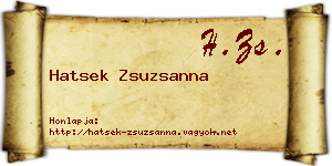 Hatsek Zsuzsanna névjegykártya