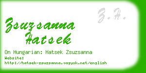 zsuzsanna hatsek business card